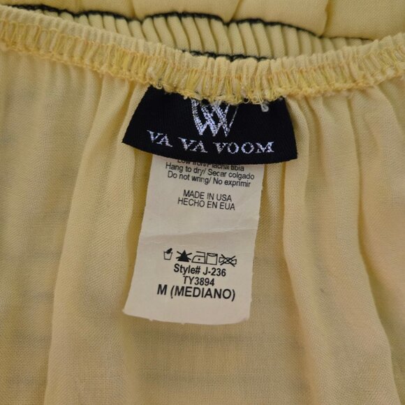 Y2K Yellow Floral Embroidered Romper Size S Boho Fairy Festival Long Sleeve - Picture 10 of 10